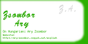 zsombor ary business card
